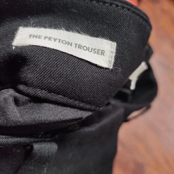 LOFT Black The Peyton Trouser Sleek Front Pleat Wide Leg Pants Women's Size 8 - Picture 5 of 11